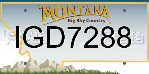 IGD7288 Montana License Plate