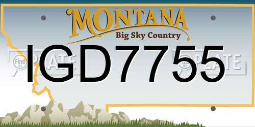 IGD7755 Montana License Plate