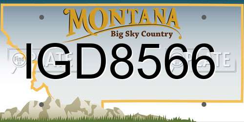 IGD8566 Montana License Plate