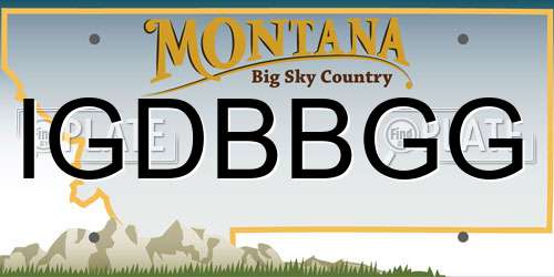 IGDBBGG Montana License Plate