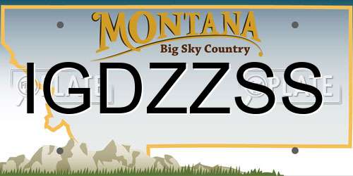 IGDZZSS Montana License Plate