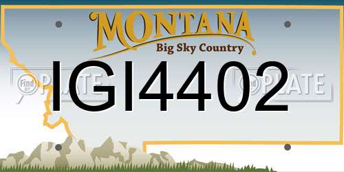 IGI4402 Montana License Plate