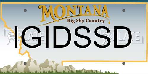 IGIDSSD Montana License Plate