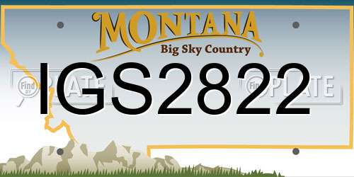 IGS2822 Montana License Plate