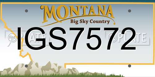 IGS7572 Montana License Plate
