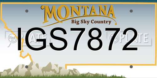 IGS7872 Montana License Plate