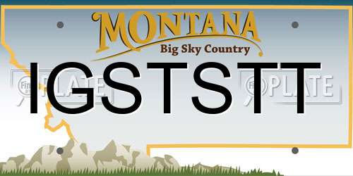 IGSTSTT Montana License Plate