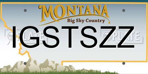 IGSTSZZ Montana License Plate