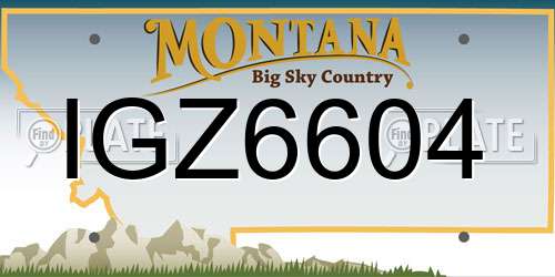 IGZ6604 Montana License Plate