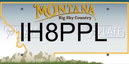 IH8PPL Montana License Plate