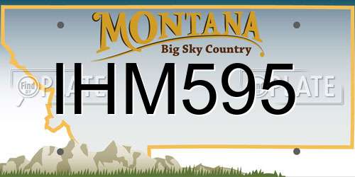 IHM595 Montana License Plate