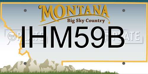 IHM59B Montana License Plate