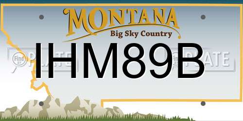 IHM89B Montana License Plate