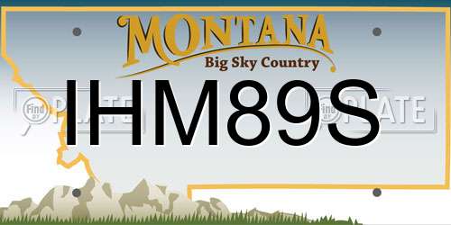 IHM89S Montana License Plate