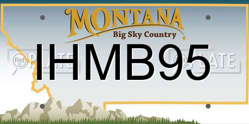 IHMB95 Montana License Plate