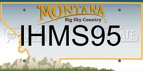 IHMS95 Montana License Plate