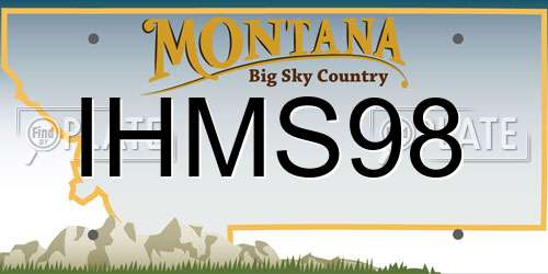 IHMS98 Montana License Plate