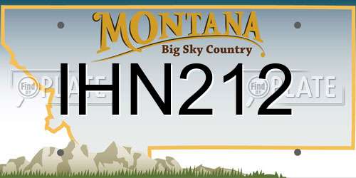 IHN212 Montana License Plate