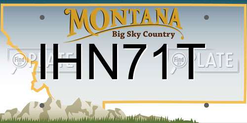 IHN71T Montana License Plate