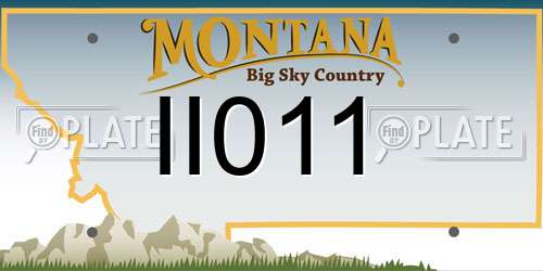 II011 Montana License Plate
