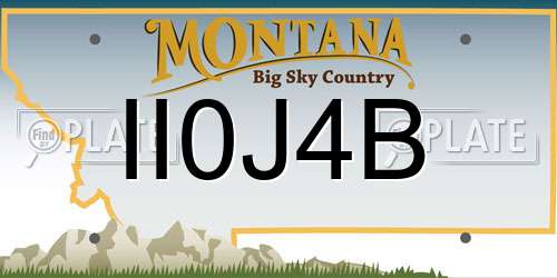 II0J4B Montana License Plate