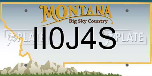 II0J4S Montana License Plate