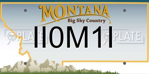 II0M1I Montana License Plate
