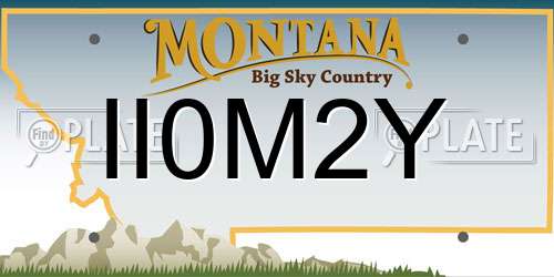 II0M2Y Montana License Plate