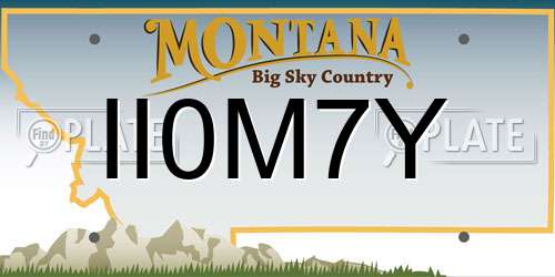 II0M7Y Montana License Plate
