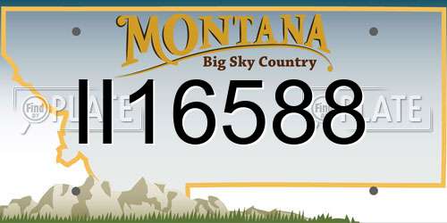 II16588 Montana License Plate