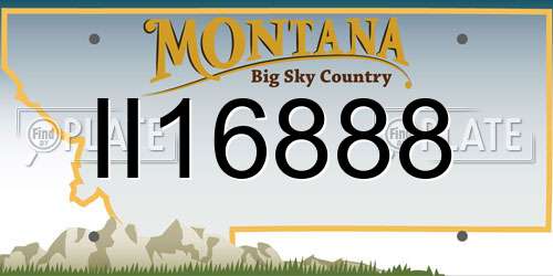 II16888 Montana License Plate