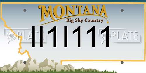 II1I111 Montana License Plate