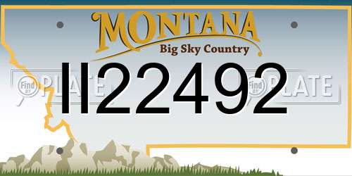 II22492 Montana License Plate