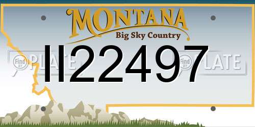 II22497 Montana License Plate