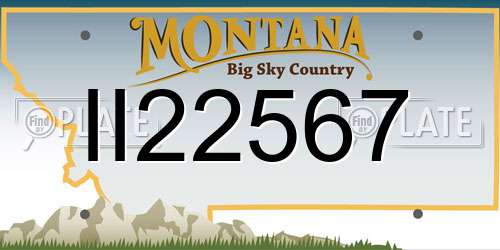 II22567 Montana License Plate
