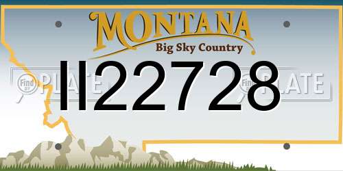 II22728 Montana License Plate