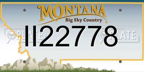 II22778 Montana License Plate
