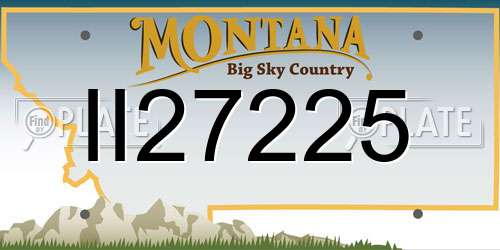 II27225 Montana License Plate