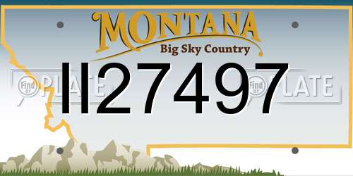 II27497 Montana License Plate