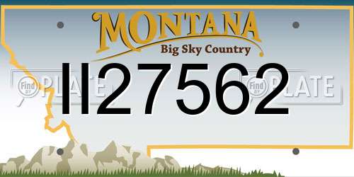II27562 Montana License Plate