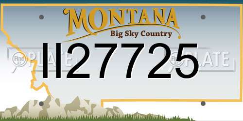II27725 Montana License Plate