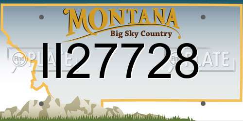 II27728 Montana License Plate