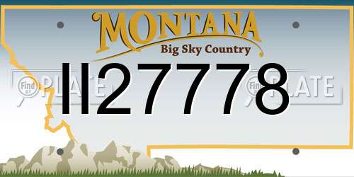 II27778 Montana License Plate