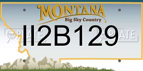 II2B129 Montana License Plate