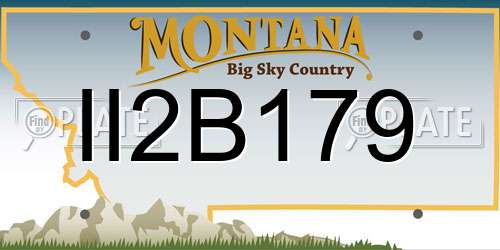 II2B179 Montana License Plate