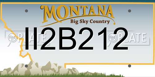 II2B212 Montana License Plate