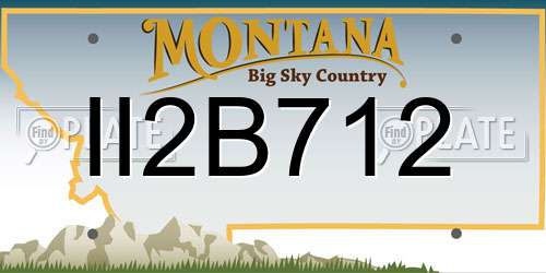 II2B712 Montana License Plate