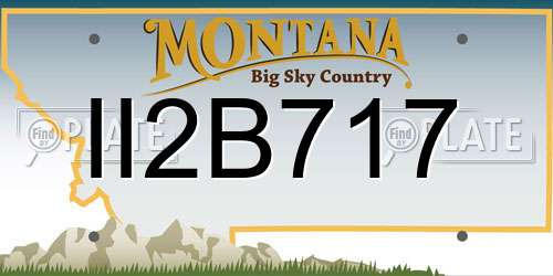 II2B717 Montana License Plate