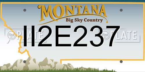 II2E237 Montana License Plate