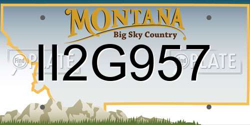II2G957 Montana License Plate